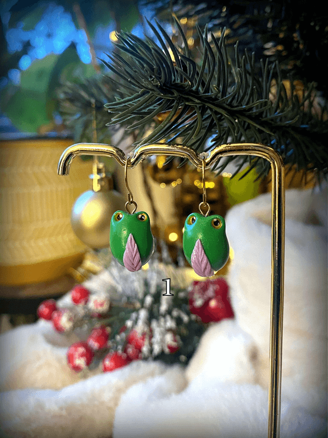 Boucles d'oreilles pendantes grenouilles