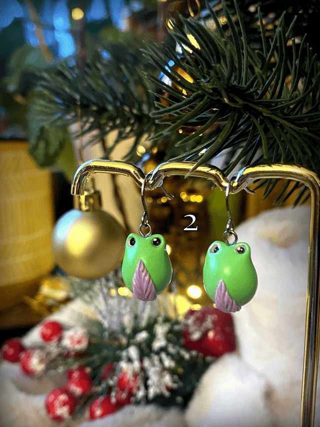 Boucles d'oreilles pendantes grenouilles