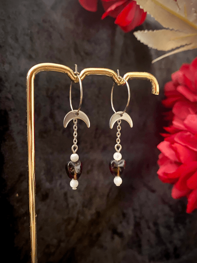 Boucles d’oreilles Coeurs épris de l’obscurité 
