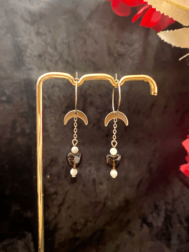 Boucles d’oreilles Coeurs épris de l’obscurité 