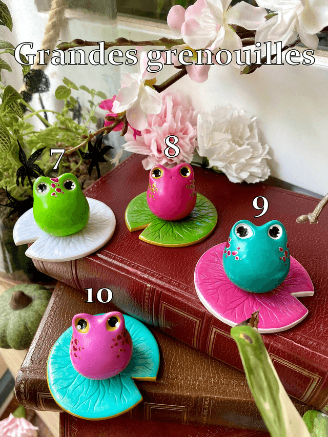 Grenouillettes sur nénuphars